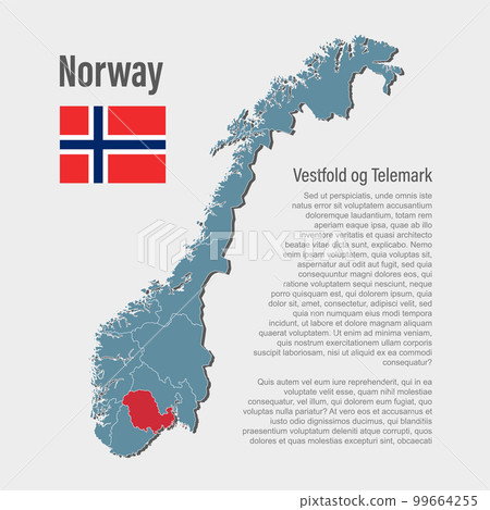 Vector map Norway, region Vestfold og Telemark 99664255