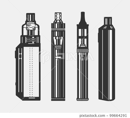 Vape electronic cigarettes different vector illustration eps10 99664291