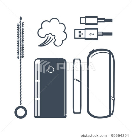 Tobacco heaters and accessories vector illustration eps 10 99664294