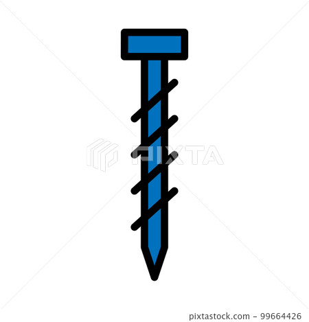 Self tapping screw line icon isolated on white background. Black flat thin icon on modern outline style. Linear symbol and editable stroke. Simple and pixel perfect stroke vector illustration.Self 99664426