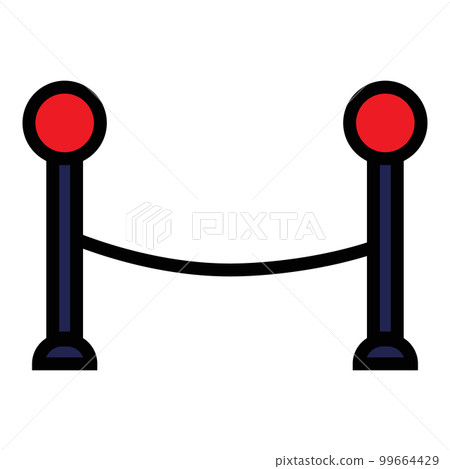 Retractable belt stanchion line icon isolated on white background. Black flat thin icon on modern outline style. Linear symbol and editable stroke. Simple and pixel perfect stroke vector illustration. Retractable belt stanchion line icon isolated on white background. Black flat thin icon on modern outline style. Linear symbol and editable stroke. Simple and pixel perfect stroke vector illustration. 99664429