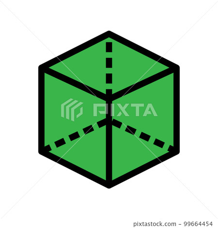 Edit cube line icon isolated on white background. Black flat thin icon on modern outline style. Linear symbol and editable stroke. Simple and pixel perfect stroke vector illustration. 99664454