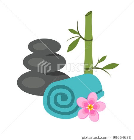 Asian spa treatment flat style vector illustration. 99664688