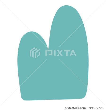 Abstract trendy doodle art. Set of hand drawn plant, curve, shape, object, blob. Design element. Flat vector cartoon illustration isolated on white background 99665776