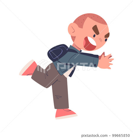 Bully boy running smiling maliciously cartoon vector illustration Bully boy running smiling maliciously cartoon vector illustration 99665850