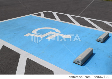 Compassionate parking lot Wheelchair mark Compassionate parking lot Wheelchair mark 99667120