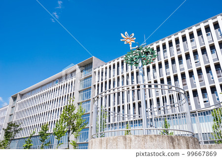 [Ota Park] View of the square and the university 99667869