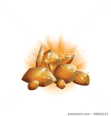 Crystals and natural minerals. Cartoon Magic Gemstones. Game assets. vector illustration Crystals and natural minerals. Cartoon Magic Gemstones. Game assets. vector illustration 99668221