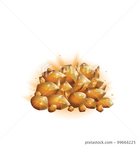 Crystals and natural minerals. Cartoon Magic Gemstones. Game assets. vector illustration 99668225