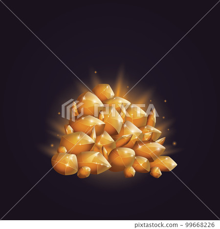 Crystals and natural minerals. Cartoon Magic Gemstones. Game assets. vector illustration 99668226