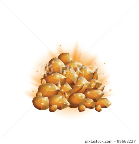 Crystals and natural minerals. Cartoon Magic Gemstones. Game assets. vector illustration 99668227