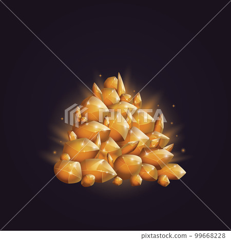 Crystals and natural minerals. Cartoon Magic Gemstones. Game assets. vector illustration 99668228