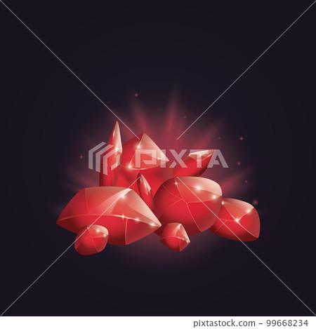 Crystals and natural minerals. Cartoon Magic Gemstones. Game assets. vector illustration 99668234