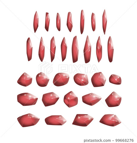 Crystals and natural minerals collection. Cartoon Magic Gemstones set. Game assets. vector illustration Crystals and natural minerals collection. Cartoon Magic Gemstones set. Game assets. vector illustration 99668276