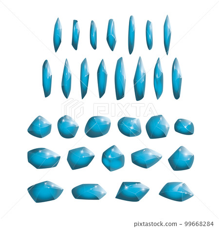 Crystals and natural minerals collection. Cartoon Magic Gemstones set. Game assets. vector illustration Crystals and natural minerals collection. Cartoon Magic Gemstones set. Game assets. vector illustration 99668284