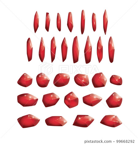 Crystals and natural minerals collection. Cartoon Magic Gemstones set. Game assets. vector illustration Crystals and natural minerals collection. Cartoon Magic Gemstones set. Game assets. vector illustration 99668292