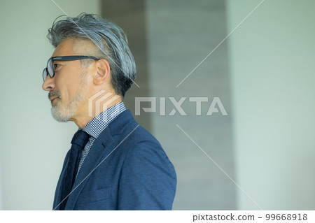 Gray-haired businessman 99668918