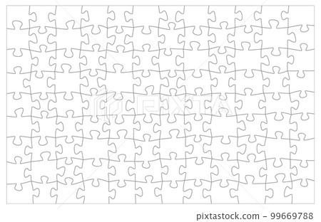 Jigsaw puzzle grid. Challenge solve concept mosaic texture, picture parts matching game background or backdrop, puzzle game or quiz blank vector wallpaper or tile pattern Jigsaw puzzle grid. Challenge solve concept mosaic texture, picture parts matching game background or backdrop, puzzle game or quiz blank vector wallpaper or tile pattern 99669788