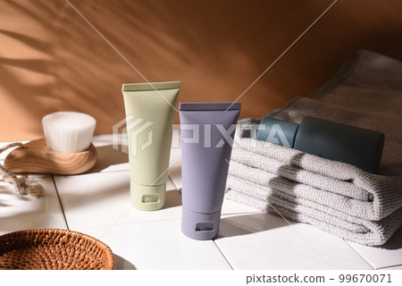 Everyday scenery with skin care bottles 99670071