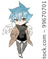 Angel boy deformed illustration 99670701