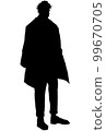 gentleman standing silhouette 99670705
