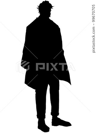 紳士站立剪影 99670705