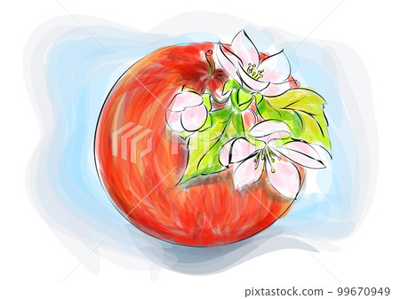 apple and flower apple and flower 99670949