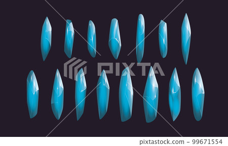 Crystals and natural minerals collection. Cartoon Magic Gemstones set. Game assets. vector illustration Crystals and natural minerals collection. Cartoon Magic Gemstones set. Game assets. vector illustration 99671554