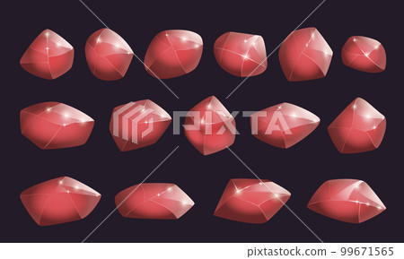 Crystals and natural minerals collection. Cartoon Magic Gemstones set. Game assets. vector illustration Crystals and natural minerals collection. Cartoon Magic Gemstones set. Game assets. vector illustration 99671565
