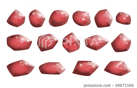 Crystals and natural minerals collection. Cartoon Magic Gemstones set. Game assets. vector illustration 99671566