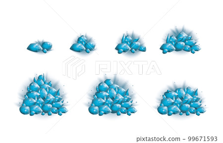Crystal gems collection, Cartoon Magic gemstones and Natural minerals, Trophy game assets. vector illustration Crystal gems collection, Cartoon Magic gemstones and Natural minerals, Trophy game assets. vector illustration 99671593