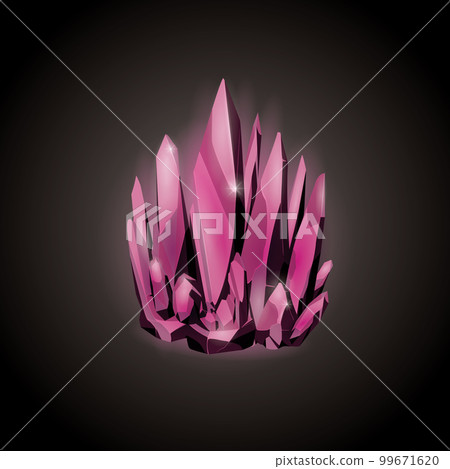 Crystal gems game assets collection, Cartoon Magic gemstones and Natural minerals, vector illustration 99671620