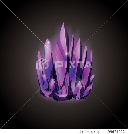 Crystal gems game assets collection, Cartoon Magic gemstones and Natural minerals, vector illustration 99671622