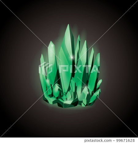 Crystal gems game assets collection, Cartoon Magic gemstones and Natural minerals, vector illustration 99671628
