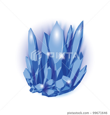 Crystal gems game assets collection, Cartoon Magic gemstones and Natural minerals, vector illustration 99671646