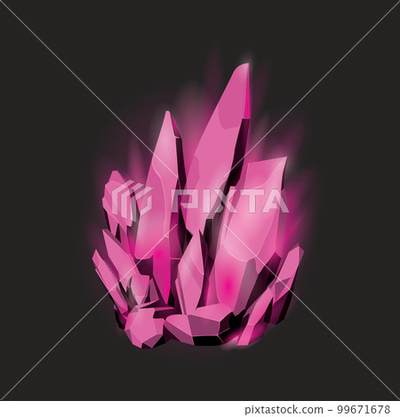 Crystal gems game assets collection, Cartoon Magic gemstones and Natural minerals, vector illustration 99671678
