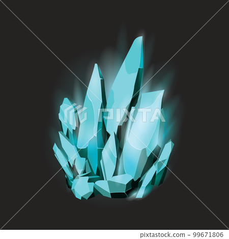 Crystal gems game assets collection, Cartoon Magic gemstones and Natural minerals, vector illustration 99671806