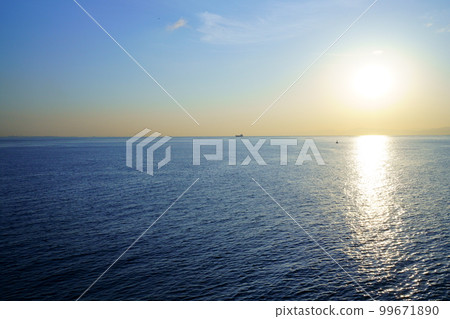 The glow of the morning sun over the Akashi Strait The glow of the morning sun over the Akashi Strait 99671890
