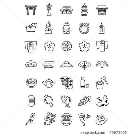 Japanese icon set 99672065