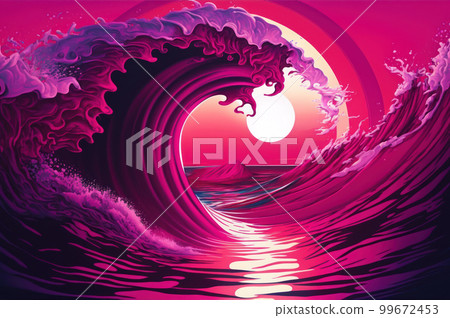 Viva magenta abstract psychic wave background. Viva magenta abstract psychic wave background. 99672453
