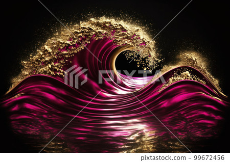 Viva magenta abstract psychic wave background. 99672456