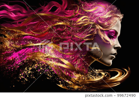 Viva magenta abstract psychic wave background. Viva magenta abstract psychic wave background. 99672490