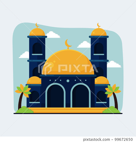 Illustration of Islamic Building Mosque in Flat Illustration Illustration of Islamic Building Mosque in Flat Illustration 99672650