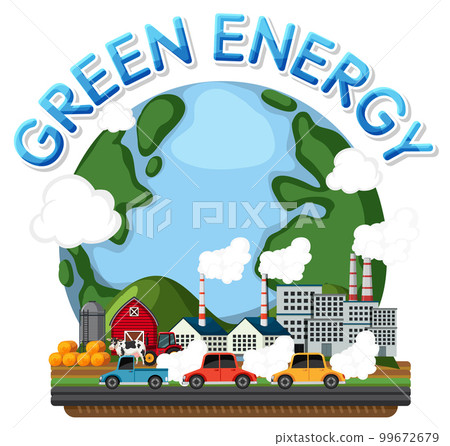Alternative green energy vector concept 99672679