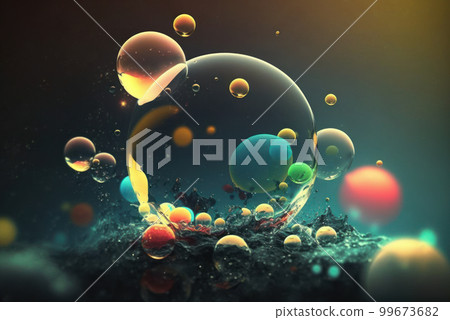Abstract water bubble drop color background graphic design wallpaper 99673682