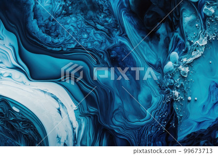 Blue creative abstract hand painted design wallpaper background, marble texture Blue creative abstract hand painted design wallpaper background, marble texture 99673713