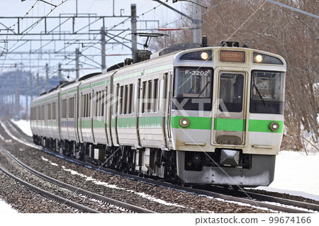 Chitose Line Shimamatsu - Kitahiroshima JR Hokkaido 721 Series F-3202 formation (Sapporo) Rapid Airport Chitose Line Shimamatsu - Kitahiroshima JR Hokkaido 721 Series F-3202 formation (Sapporo) Rapid Airport 99674166