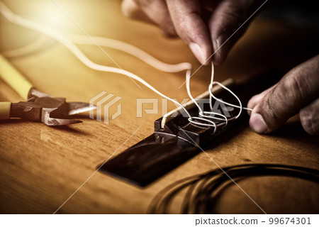 restring classical guitar 99674301