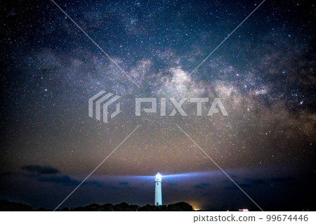 Izu Tsumekizaki Lighthouse and the Milky Way 99674446