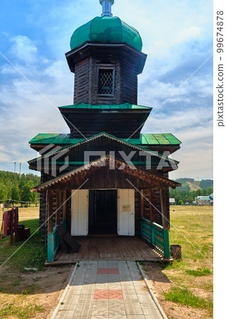 The building of the Old Believers St. Nicholas Church on the territory of the Ethnographic Museum of the Peoples of Transbaikalia. 99674878
